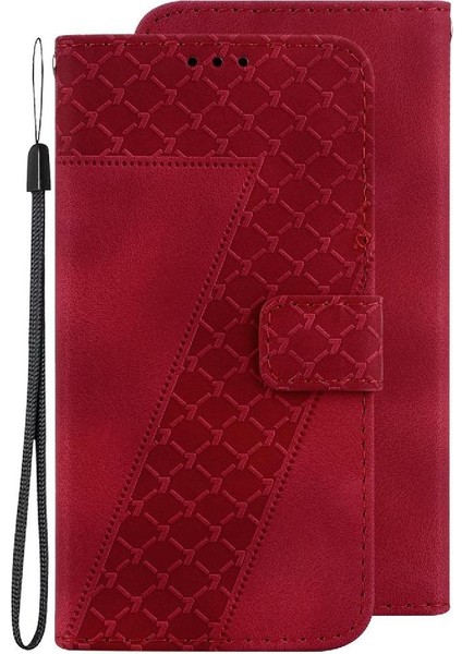 Telefon Kılıfı Için 14T Kabartmalı Desen Cüzdan Flip Folio Kapak Pu (Yurt Dışından) indirimleri