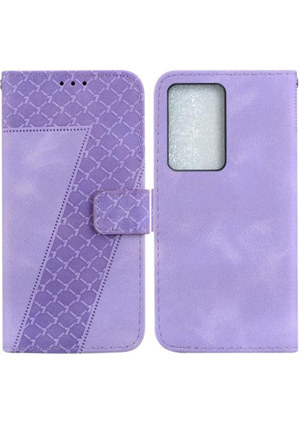 Telefon Kılıfı Için C75 Kabartmalı Desen Flip Folio Kapak Cüzdan Pu (Yurt Dışından)