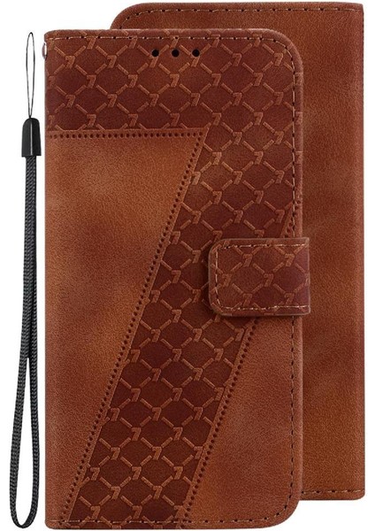 Telefon Kılıfı Için C75 Kabartmalı Desen Flip Folio Kapak Cüzdan Pu (Yurt Dışından) modelleri