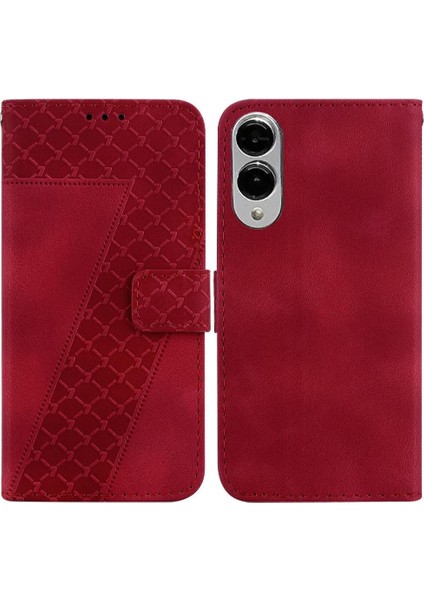 Galaxy S25 Kenar Flip Folio Kapak Için Telefon Kılıfı Kart Yuvası Fonksiyonu (Yurt Dışından)
