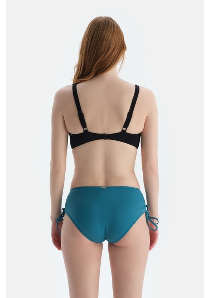 Petrol Mavi Yanı Büzgülü Bikini Alt fiyatları