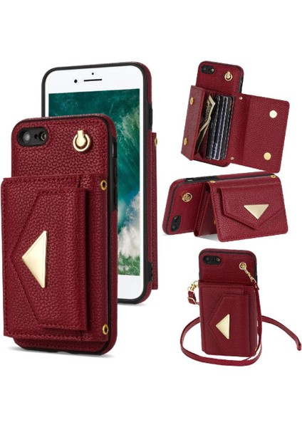 IPhone 7/iphone 8 Akordeon Kart Cüzdan Kılıf Manyetik Pu ile Uyumlu (Yurt Dışından)