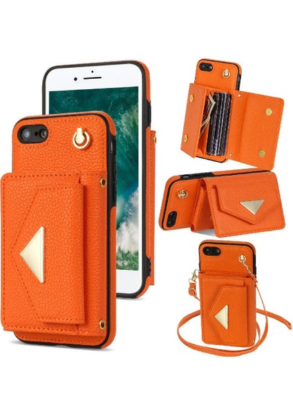 IPhone Se3 Akordeon Kart Cüzdan Kılıf Manyetik Kapatma Pu ile Uyumlu (Yurt Dışından)