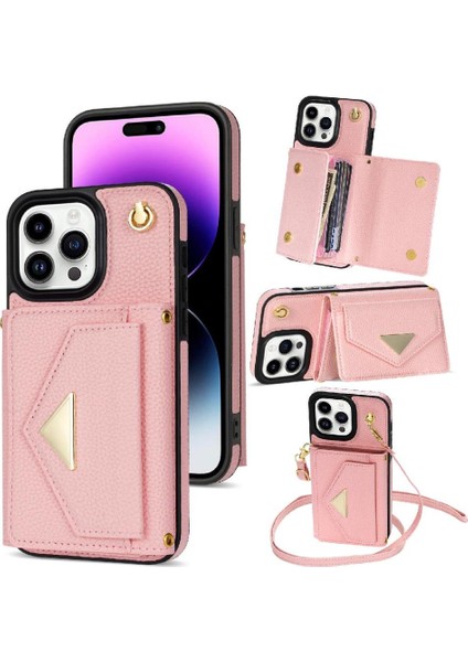 IPhone 14 Pro Max Akordeon Kart Cüzdan Kılıf Manyetik Kart ile Uyumlu (Yurt Dışından)