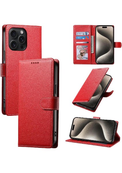 IPhone 15 Pro Kılıf Manyetik Kapatma ile Uyumlu Darbeye Dayanıklı Günlük Kullanım (Yurt Dışından)
