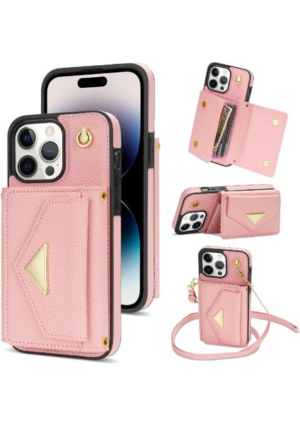 IPhone 12 Pro Akordeon Kart Cüzdan Kılıf Pu Deri Kart ile Uyumlu (Yurt Dışından)