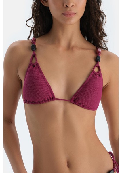 Vişne Üçgen Küçük Bikini Üst fırsatları