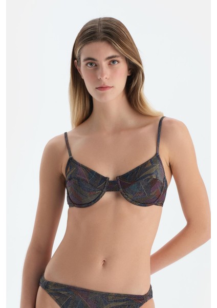 Multicolor Balenli Bikini Üst