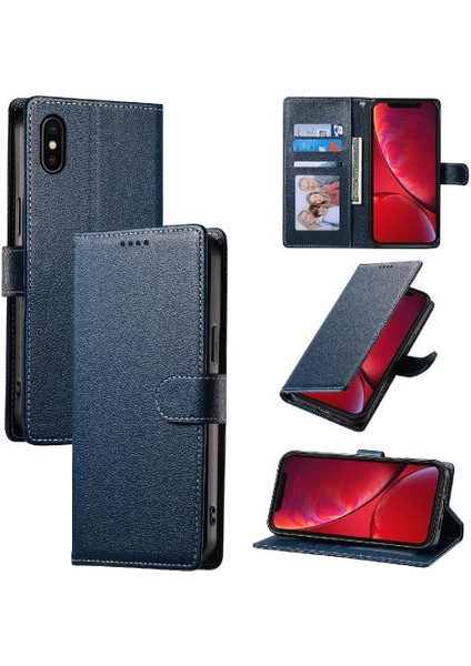IPhone X/xs Kılıf Darbeye Dayanıklı Manyetik Kapatma Kart Yuvaları ile Uyumlu (Yurt Dışından)