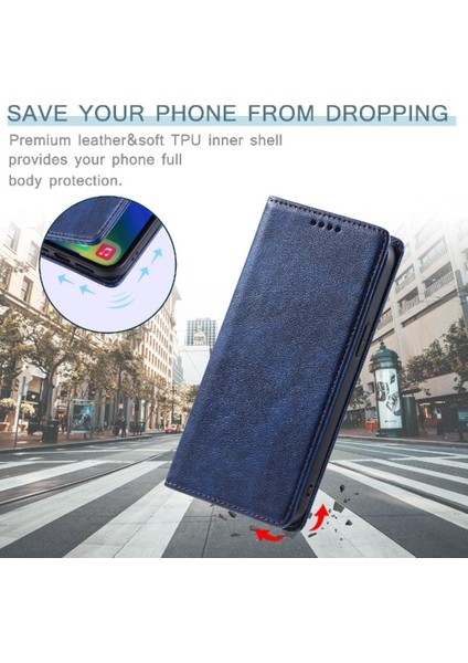 IPhone 13 Mini Pu Deri Ince Cüzdan Kart Yuvaları Tutucu Için Flip Case (Yurt Dışından)