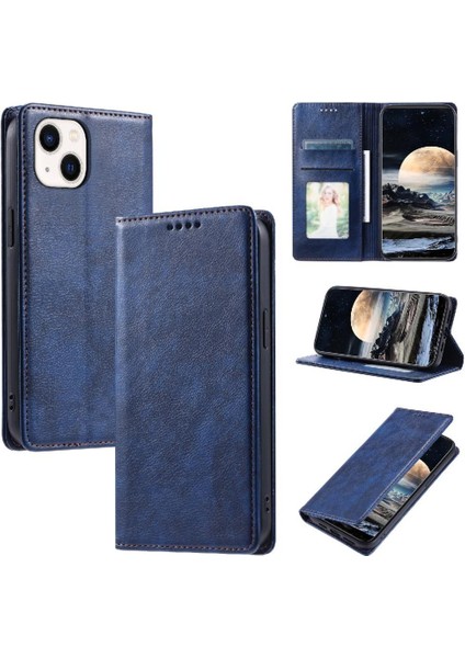 IPhone 13 Mini Pu Deri Ince Cüzdan Kart Yuvaları Tutucu Için Flip Case (Yurt Dışından)