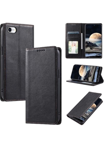 IPhone 6s Ince Cüzdan Kart Yuvaları Tutucu Pu Deri Manyetik Için Flip Case (Yurt Dışından) indirimleri