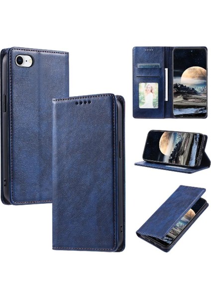 IPhone Se3 Kart Yuvaları Tutucu Manyetik Ince Cüzdan Koruyucu Için Flip Case (Yurt Dışından)