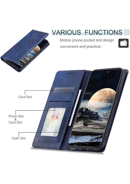 IPhone Se3 Kart Yuvaları Tutucu Manyetik Ince Cüzdan Koruyucu Için Flip Case (Yurt Dışından)