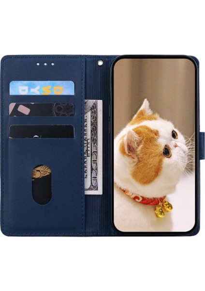 C75 Kedi Rfıd Kart Yuvası Tutucu Kickstand Deri Için Flip Case (Yurt Dışından) modelleri