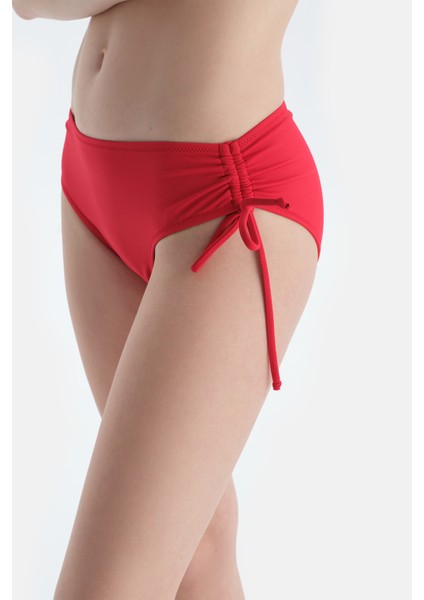 Kırmızı Yanı Büzgülü Bikini Alt fırsatları