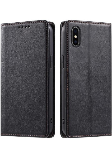 IPhone Xs Max Ince Cüzdan Pu Deri Kart Yuvaları Tutucu Için Flip Case (Yurt Dışından)