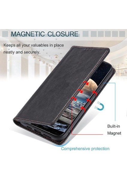 IPhone Xs Max Ince Cüzdan Pu Deri Kart Yuvaları Tutucu Için Flip Case (Yurt Dışından)