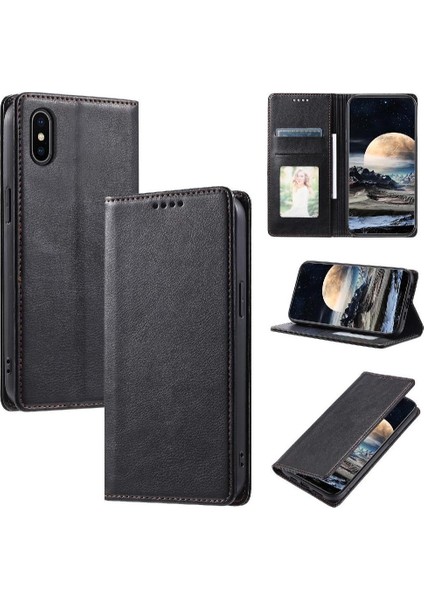 IPhone Xs Max Ince Cüzdan Pu Deri Kart Yuvaları Tutucu Için Flip Case (Yurt Dışından)