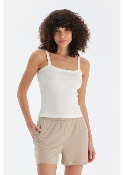 Ekru Askılı Kaşkorse Atlet