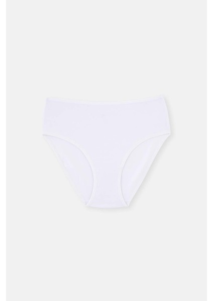 Siyah-Beyaz-Ten Yüksek Bel 3'lü Slip Külot