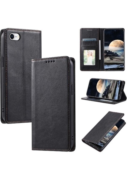 IPhone Se3 Kart Yuvaları Tutucu Manyetik Ince Cüzdan Koruyucu Için Flip Case (Yurt Dışından)