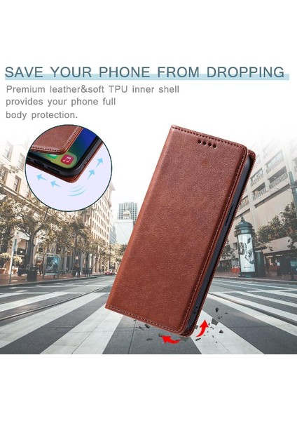 IPhone Xs Max Ince Cüzdan Pu Deri Kart Yuvaları Tutucu Için Flip Case (Yurt Dışından)
