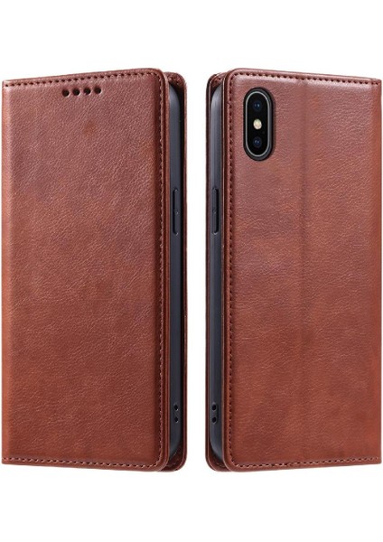 IPhone Xs Max Ince Cüzdan Pu Deri Kart Yuvaları Tutucu Için Flip Case (Yurt Dışından)