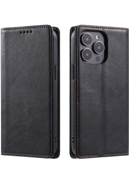 IPhone 15 Pro Max Kart Yuvaları Tutucu Pu Deri Ince Cüzdan Için Flip Case (Yurt Dışından)