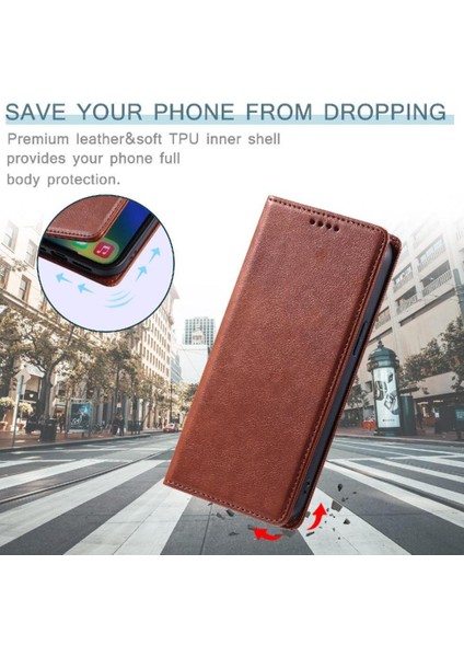 IPhone 16 Pro Pu Deri Kart Yuvaları Tutucu Ince Cüzdan Için Flip Case (Yurt Dışından)