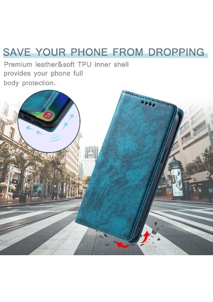 IPhone 13 Pro Max Manyetik Ince Cüzdan Koruyucu Pu Deri Için Flip Case (Yurt Dışından)