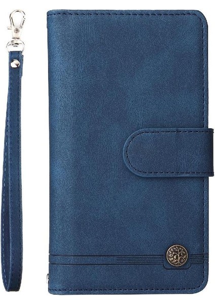 IPhone 15 Pro Kart Yuvaları Için Flip Case Uzun Kayış Kısa Tuzak Manyetik (Yurt Dışından)