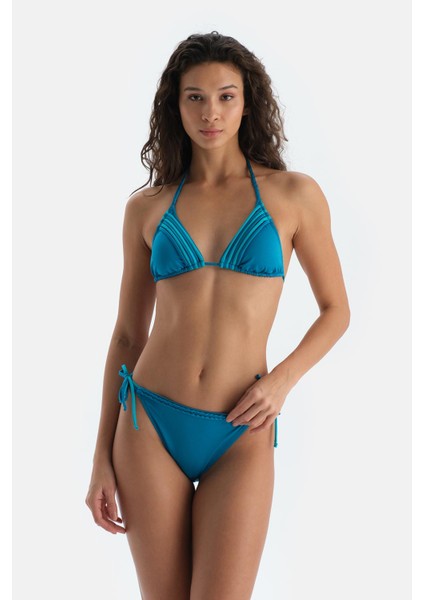 Açık Petrol Düşük Bel Bikini Alt