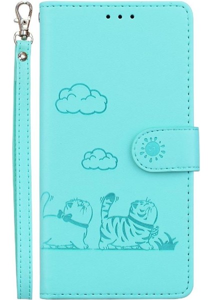Poco M6 Için Flip Case Deri Cüzdan Kedi Rfıd Kart Yuvası Tutucu (Yurt Dışından)