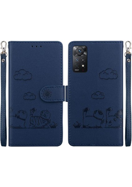 Redmi Not 11 Pro Için Flip Case Deri Cüzdan Kart Yuvası Tutucu (Yurt Dışından)