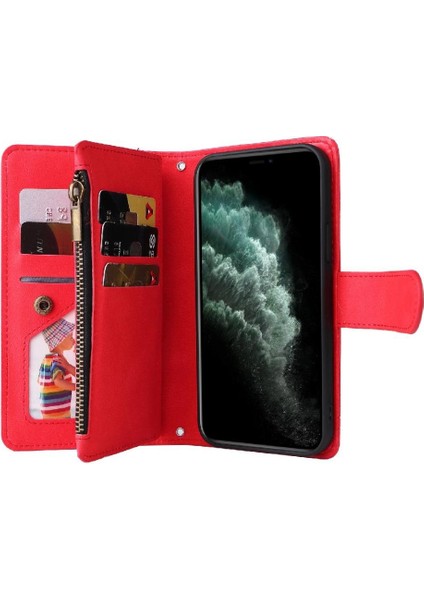 IPhone 11 Pro Vaka Kart Yuvaları Manyetik Kapatma Cüzdan ile Uyumlu (Yurt Dışından)