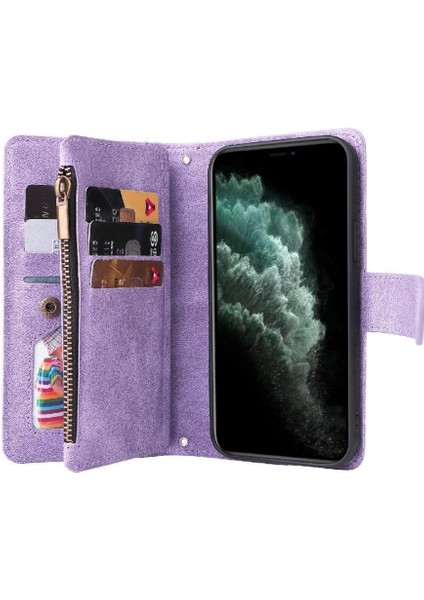 IPhone 11 Pro Vaka Kart Yuvaları Manyetik Kapatma Cüzdan ile Uyumlu (Yurt Dışından)