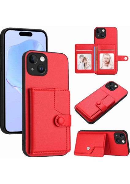 IPhone 15 Vaka Benzersiz Kickstand Fonksiyonu ile Uyumlu Doğru Kesi (Yurt Dışından)