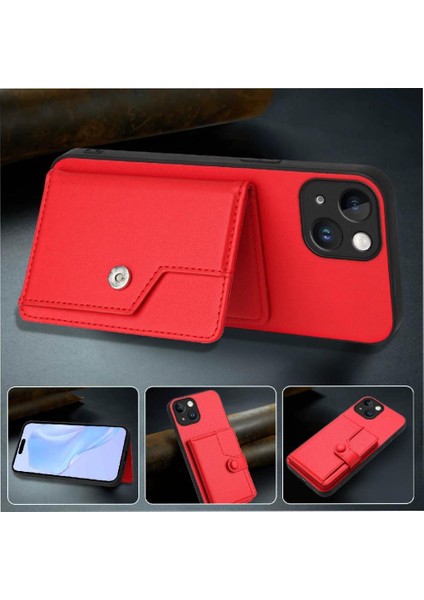 IPhone 15 Vaka Benzersiz Kickstand Fonksiyonu ile Uyumlu Doğru Kesi (Yurt Dışından) modelleri