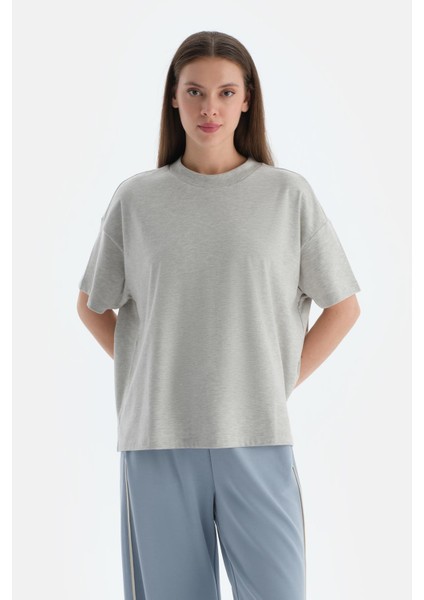 Gri Melanj Kadın Tişört