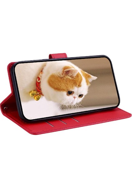 Poco M6 Kedi Rfıd Kart Yuvası Tutucu Kickstand Için Flip Case (Yurt Dışından)