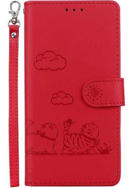 Poco M6 Kedi Rfıd Kart Yuvası Tutucu Kickstand Için Flip Case (Yurt Dışından)