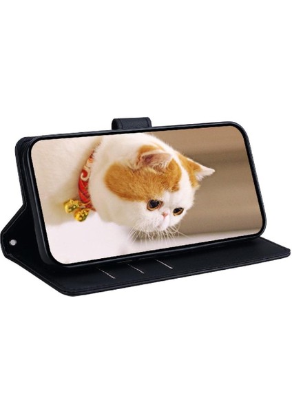 Poco M6 Kedi Rfıd Kart Yuvası Tutucu Kickstand Için Flip Case (Yurt Dışından)
