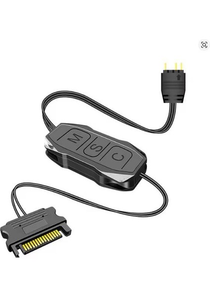 Sata To Argb Siyah Kablo Argb Denetleyici 5V 3pin Sata Güç Kaynağı Mini Rgb Denetleyici