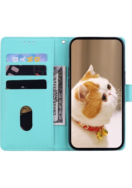 Poco M6 Kedi Rfıd Kart Yuvası Tutucu Kickstand Için Flip Case (Yurt Dışından)