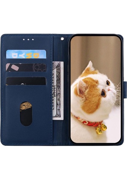Poco M6 Kedi Rfıd Kart Yuvası Tutucu Kickstand Için Flip Case (Yurt Dışından)