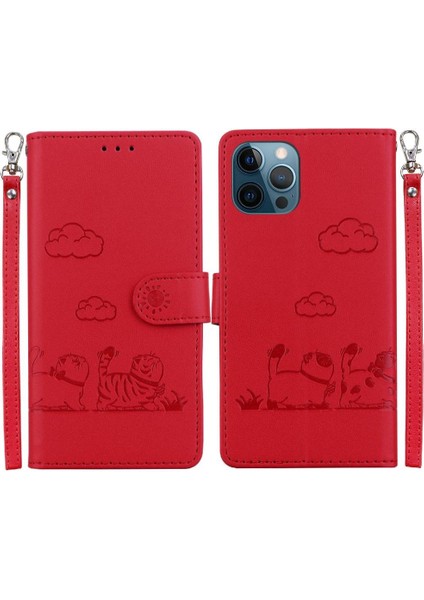 Iphone 12 Için Flip Case Pro Max Kart Yuvası Tutucu Kickstand Deri Cüzdan (Yurt Dışından)