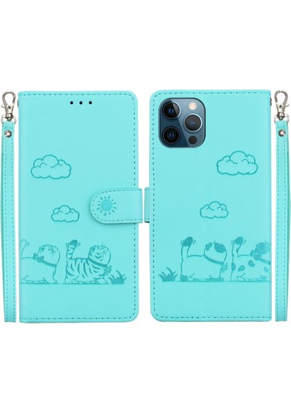 Iphone 12 Için Flip Case Pro Max Kart Yuvası Tutucu Kickstand Deri Cüzdan (Yurt Dışından)
