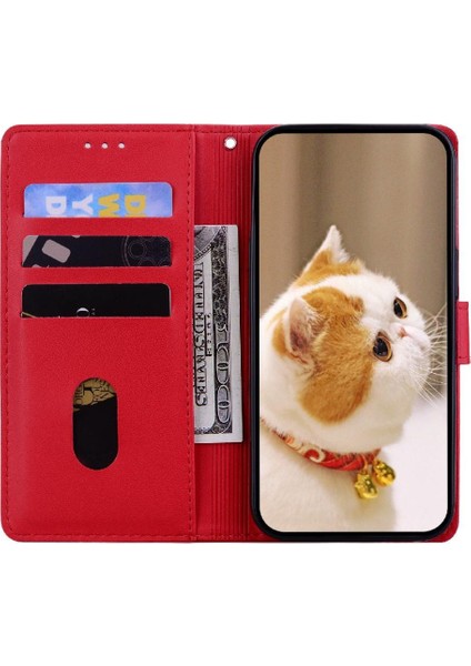 Iphone 12/12 Pro Kedi Rfid Deri Cüzdan Kart Yuvası Tutucu Için Flip Case (Yurt Dışından)