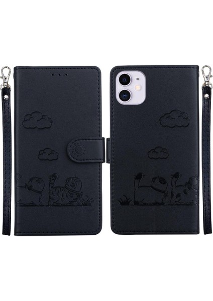 Iphone 11 Için Flip Case Kedi Rfid Deri Cüzdan Kart Yuvası Tutucu Kickstand (Yurt Dışından) indirimleri